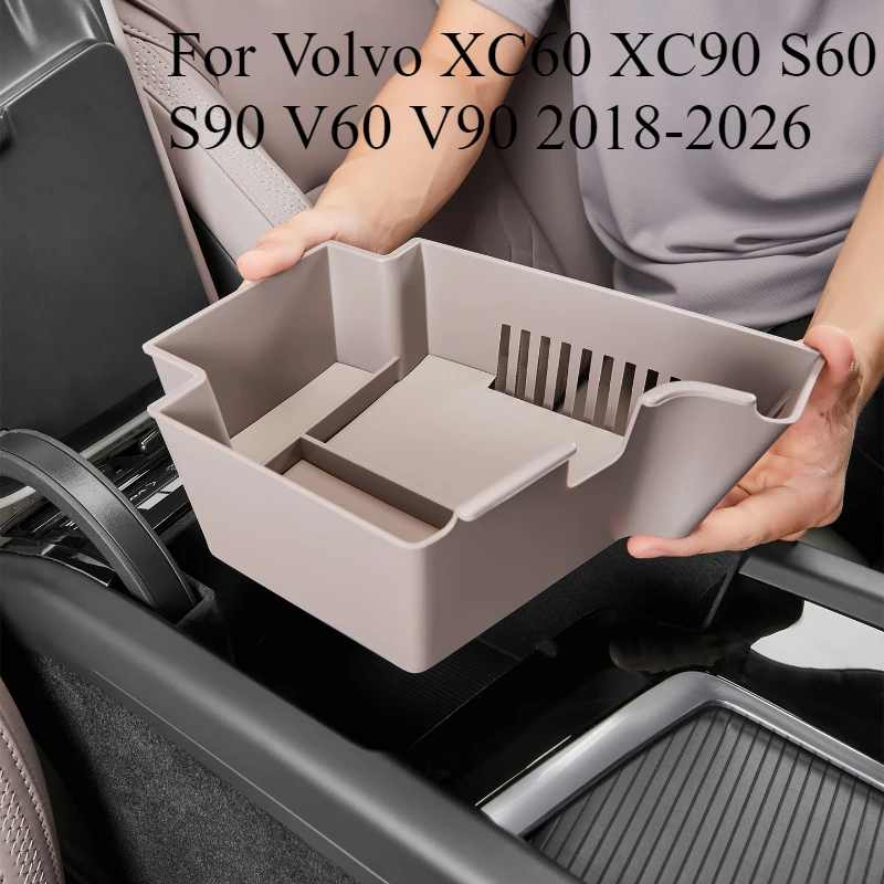 

For Volvo XC60 XC90 S60 S90 V60 V90 2018-2026 Center Console Organizer Tray, Custom Fit Armrest Box Insert Divider