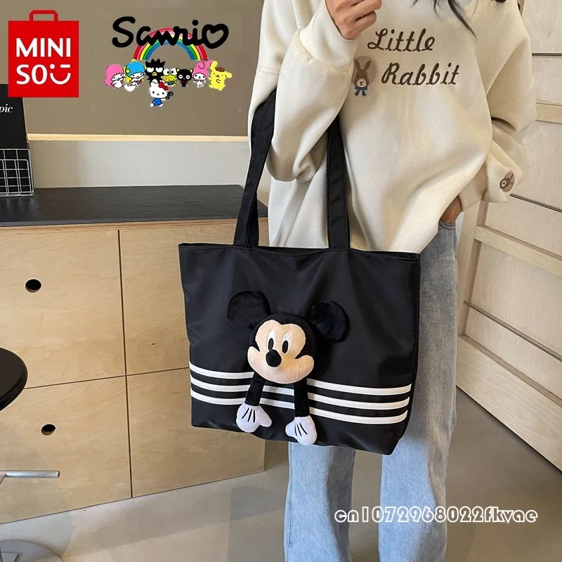 Bolso de muñeca de Mickey para mujer, bolso de hombro clásico y versátil de gran capacidad, de alta calidad, a la moda, novedad de 2024