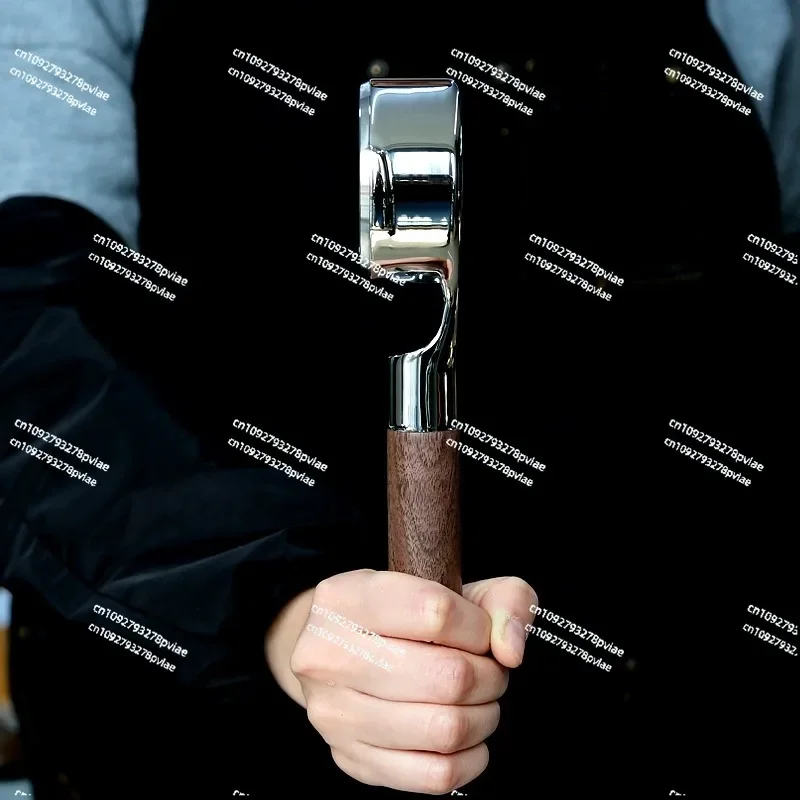 

Кофейная ручка без дна для кофемашин E61, совместимая с Hot Mom, из черного ореха.