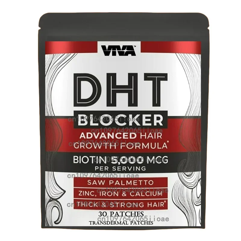 

30 Patches DHT Blocker Hair Growth Support Transdermal Patches - Supports Healthy Hair Growth, Healthy Thick Strong Hair