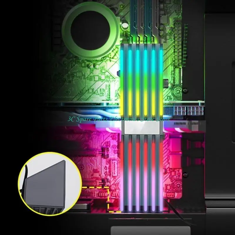 SZ SPU STABILIZICA GPU Montaje vertical Base magnética 365 Iluminación color soporte aluminio para tarjetas gráficas