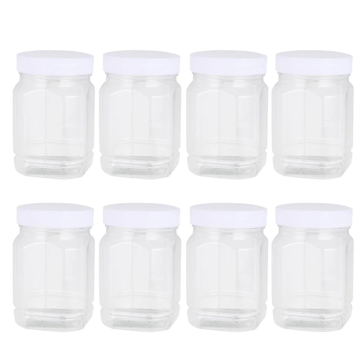 

8pcs Plastic Storage Containers Cereal Dry Food Bottle Snacks Leak Proof Eco Friendly Transparent Kitchen Picnic Camping