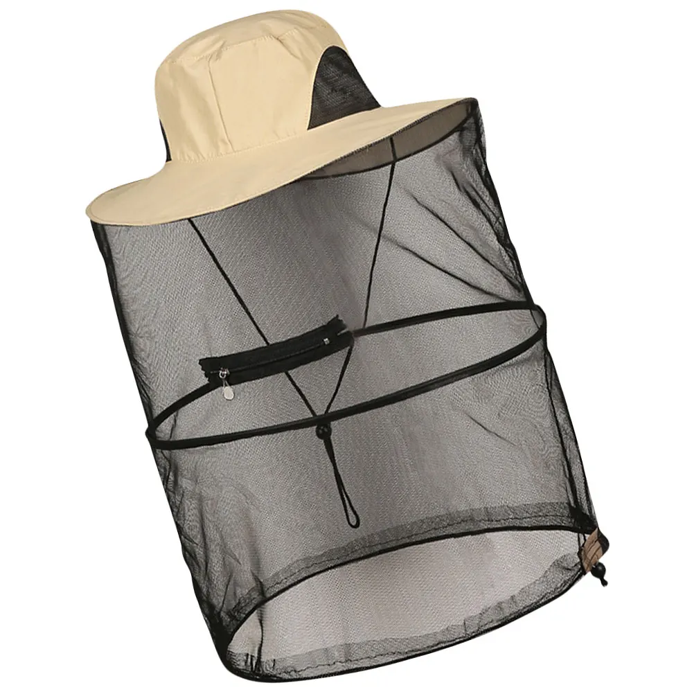 

Adjustable Reusable Fishing Multi-Function Head Net Professional Beekeeper Hat Portable Breathable Foldable Net Hat For