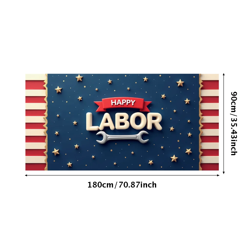 تصميم ديكور، لافتة يوم العمل، تصميم احتفالي، لافتة احتفالية لتزيين الحدث، احتفالات العطلات، الاستخدام الداخلي #6