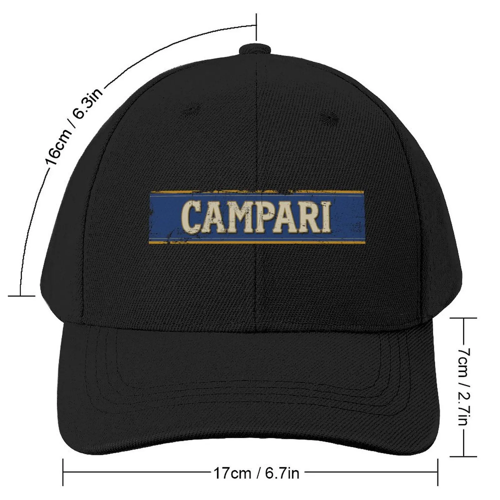 Campari Monogram Distressed Design #2 Baseball Cap Trucker Cap Hat Luxury Brand Vintage derby hat Women's Golf Clothing Men's