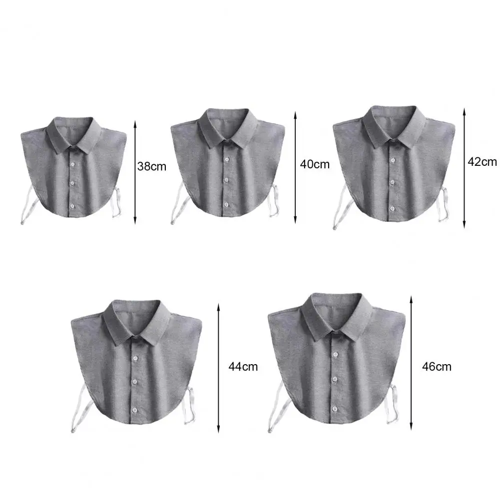 Women Cotton Fake Collar Blouse Vintage Solid Detachable Shirt Collar False Collar Lapel Blouse Top Women Clothes Accessories