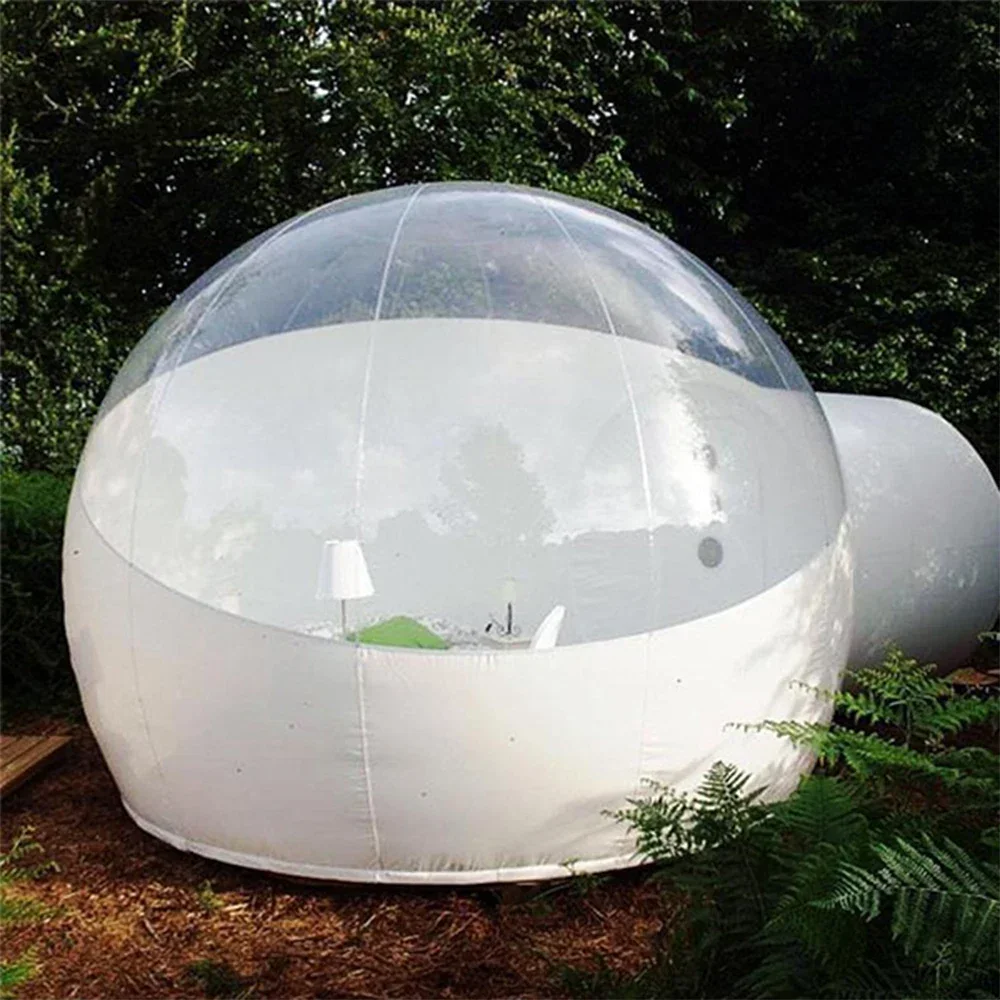 

Outdoor Camping Transparent Inflatable Bubble Tent Hemispheres Clear House Garden Cabin Lodge Starry Sky Dome With Free Blower