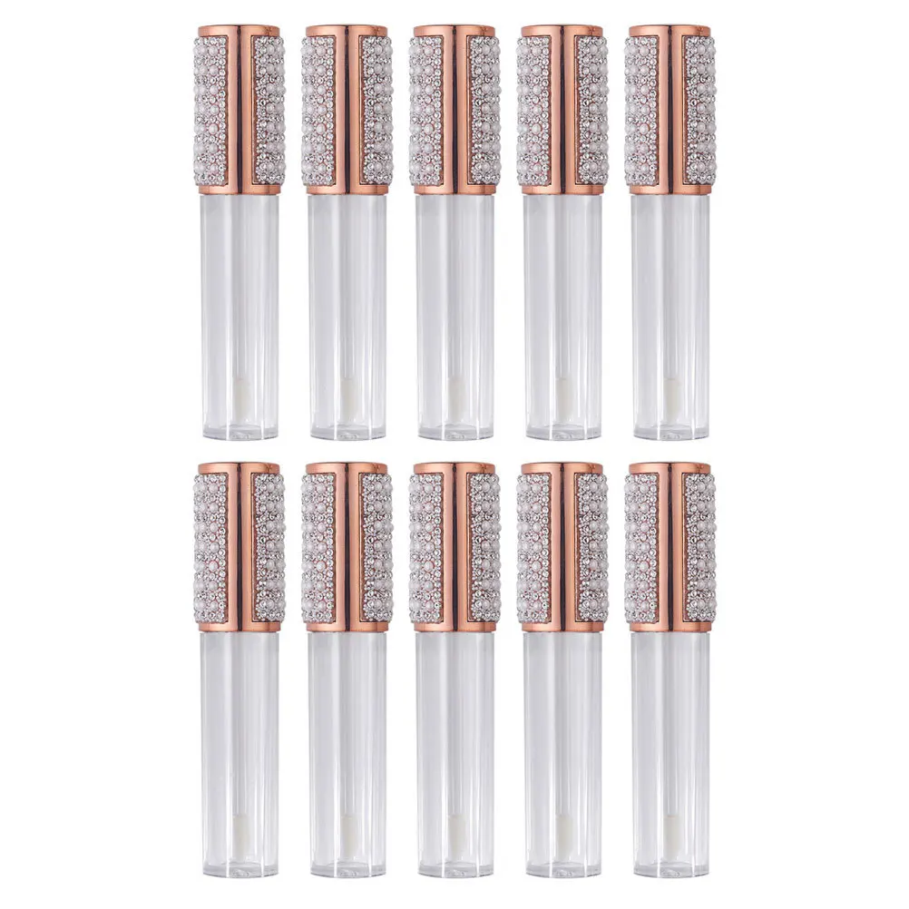 10Pcs Clear Lip Gloss Tubes Glass Bottles Refillable for Lip Balm Color Storage DIY Refillable Bottles Lipstick Tube