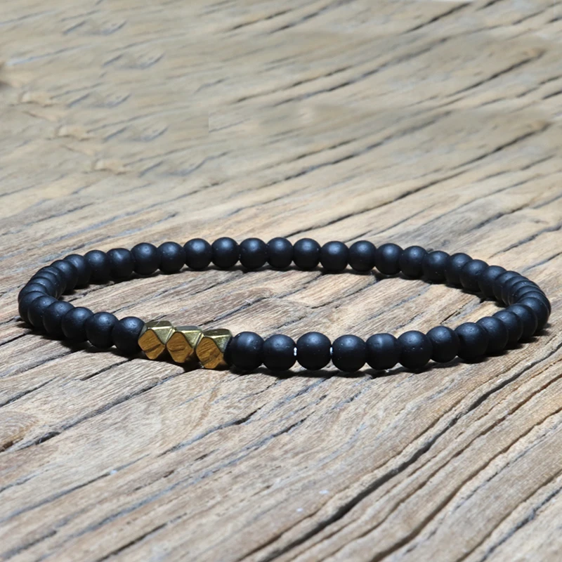 Fashion 4mm Black Matte Stone  - огляд і ціна Men'S Minimalist Accessories