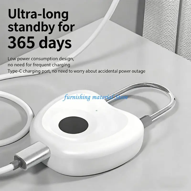 Y5GD Fingerprint Luggage Lock Portable Rechargeable Padlock Keyless Lock For Travel