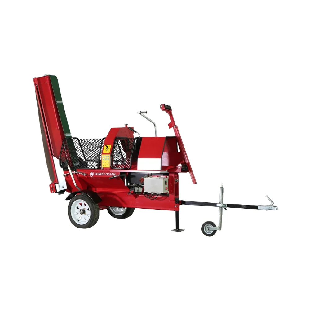 YG-Customized 15 Ton Hydraulic Feed Firewood Log Splitter Forestry Machinery with or Electric Motor Pump Gearbox Core Components