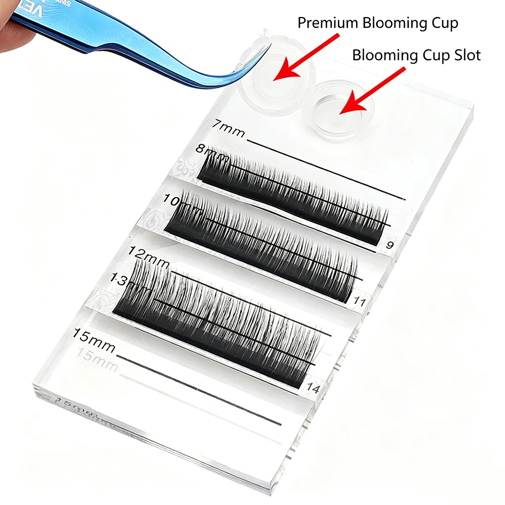 1PCS/2PCS Acrylic 2-in-1 Eyelash Extension Blooming Cup & Glue Holder Lash Tool