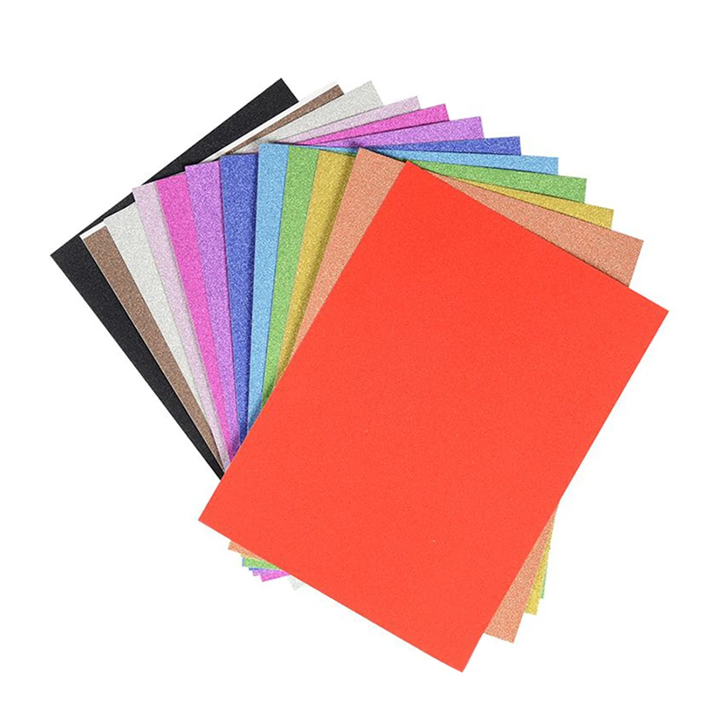 

20pcs Self-Adhesive Glitter Sheets Multi-purpose Adhesive EVA Sponge Sticker for Art Making DIY Craft Decoration (Random Color)