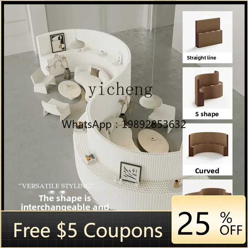 

AA Office Living Room Foldable Mobile Entrance Divider Partition Restaurant Fence Screen Partition Storage Rack