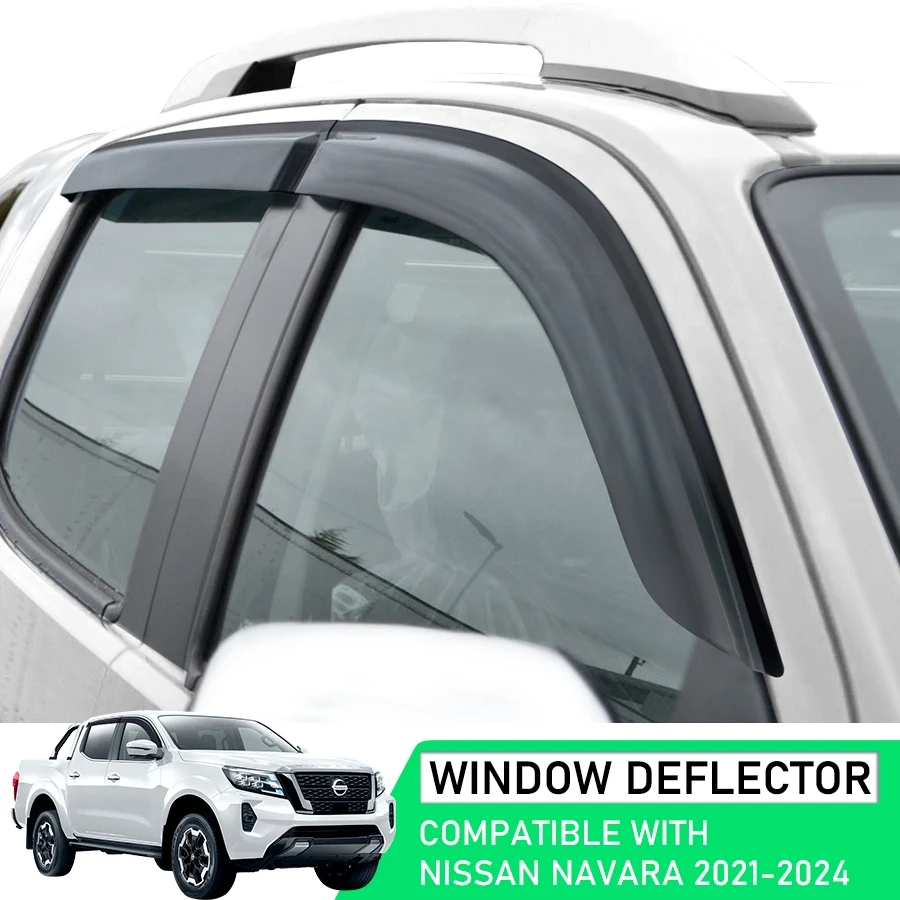 Weather Shield Window Visor for Nissan Navara Frontier NP300 2015 -2023 Sun Rain Deflectors Guard Car Styling