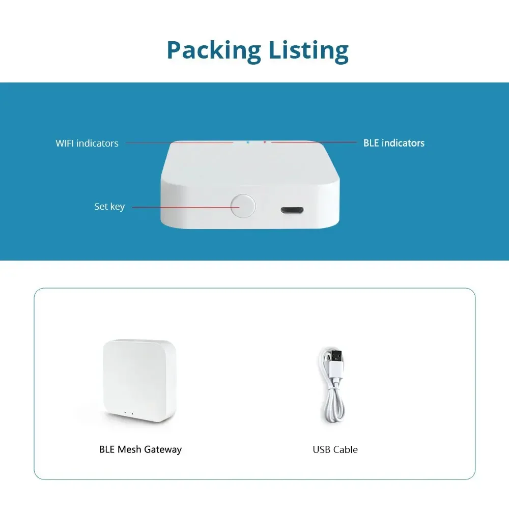 Zemismart BLE Hub Smart Home Bridge Gateway Wireless Remote Control BLE Devices Work with Tuya Smart Life App