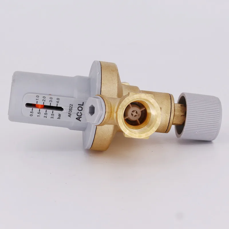 Visual adjustment with graduated floor heating air energy air conditioning heating system with automatic replenishment valve