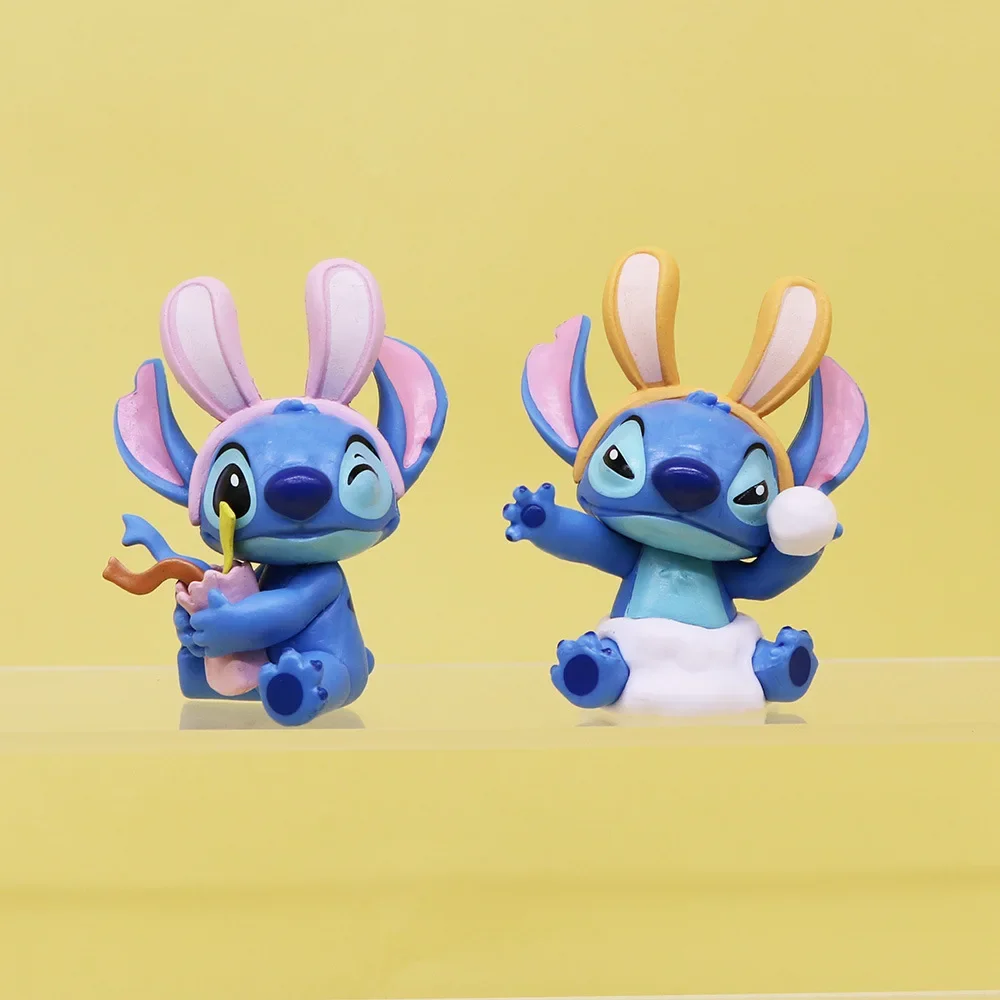 Figuras de acción de Disney Stitch, 6 piezas, Serie de cuentos de invierno, juguete de Esports, adorno de escritorio para habitación, regalo