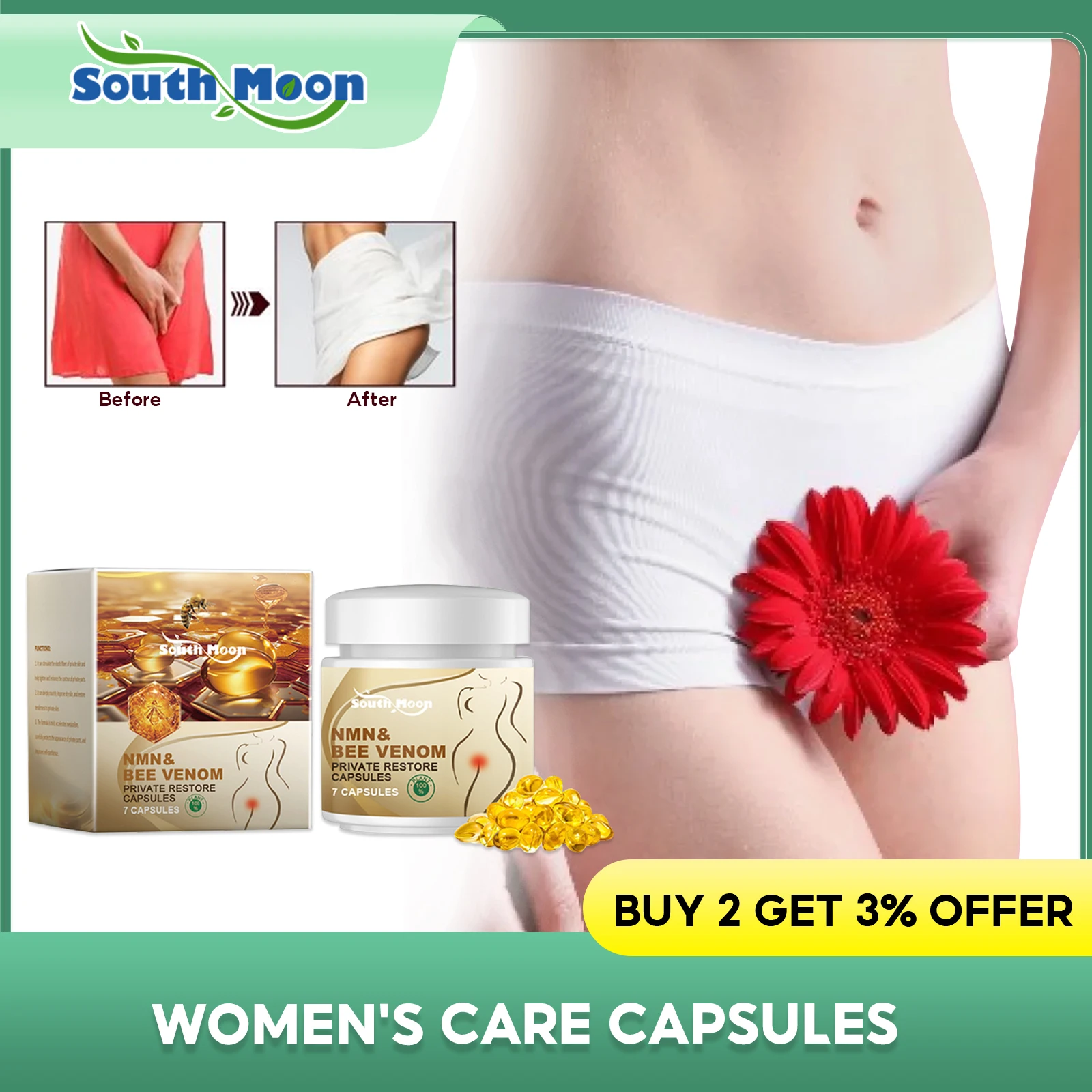 Vaginal Tightening Capsules Clean Vagina Shrinking Feminine Hygiene Repair Products Remove Private Odors Lubricate Vaginal Pills