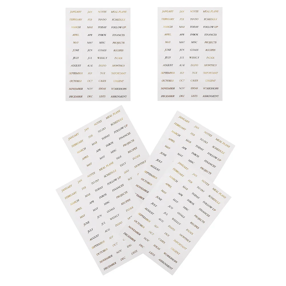 ملصقات من رقائق الذهب، مادة آمنة وناعمة ومشرقة لتزيين مجلة القصاصات، شارات كلمات إنجليزية، ملصقات حروف ذاتية الصنع #5