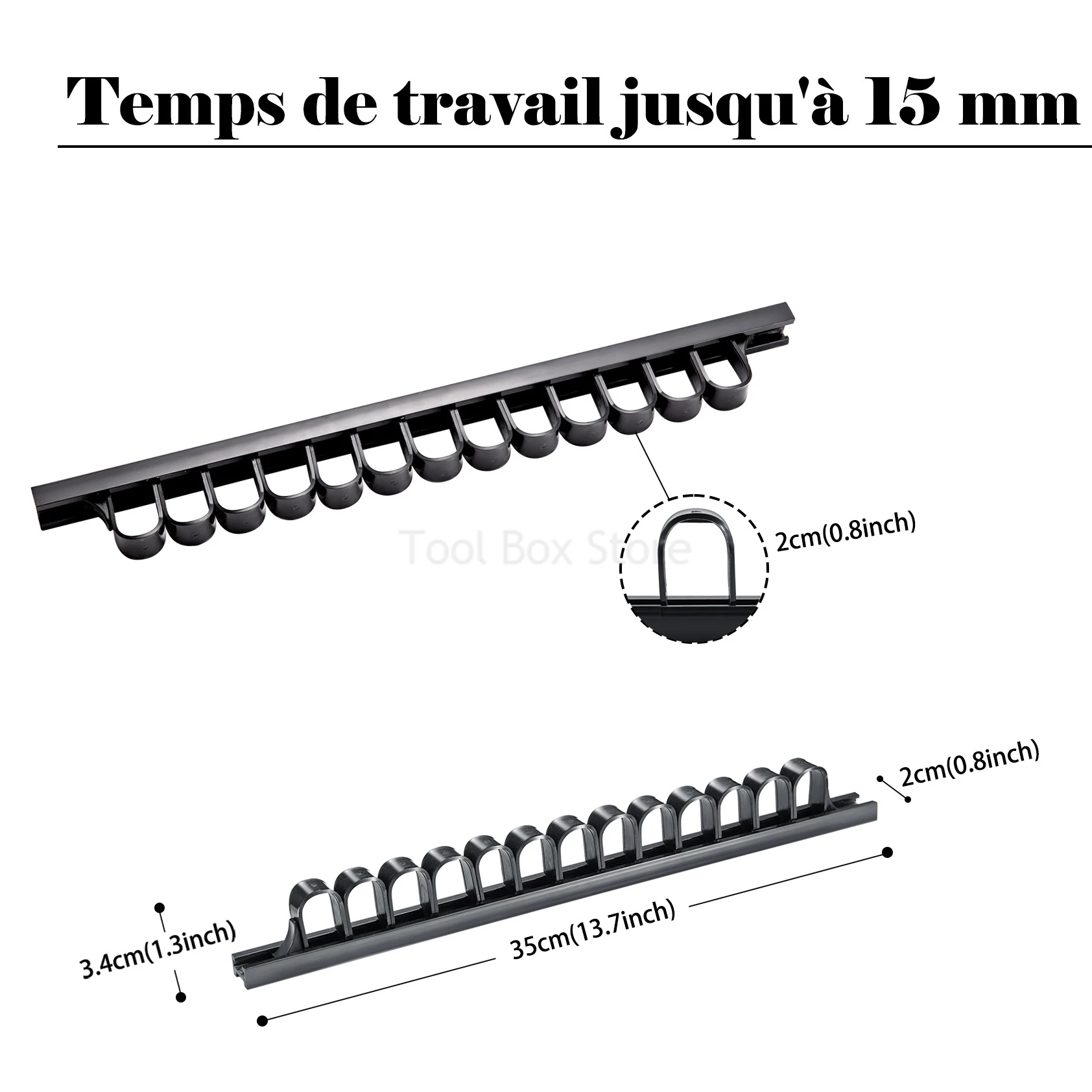 Imagem -05 - Suporte de Ferramenta de Plástico Chave de Fenda Organizador Ferroviário Rack Montado na Parede Bandeja Soquetes Ferramentas Armazenamento Rack Garagem Ferramenta Gabinete