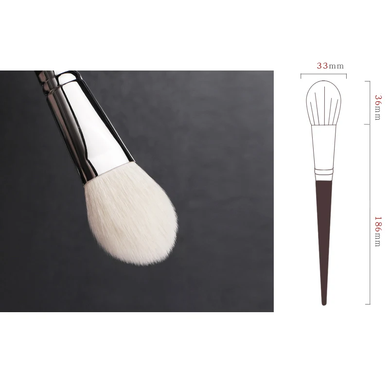 CHICHODO Makeup Brush-Luxury Ebony Handle Natural Hair 41Pcs Brushes Series-010Goat Hair+Nanowires Blusher Brush Heart-shaped