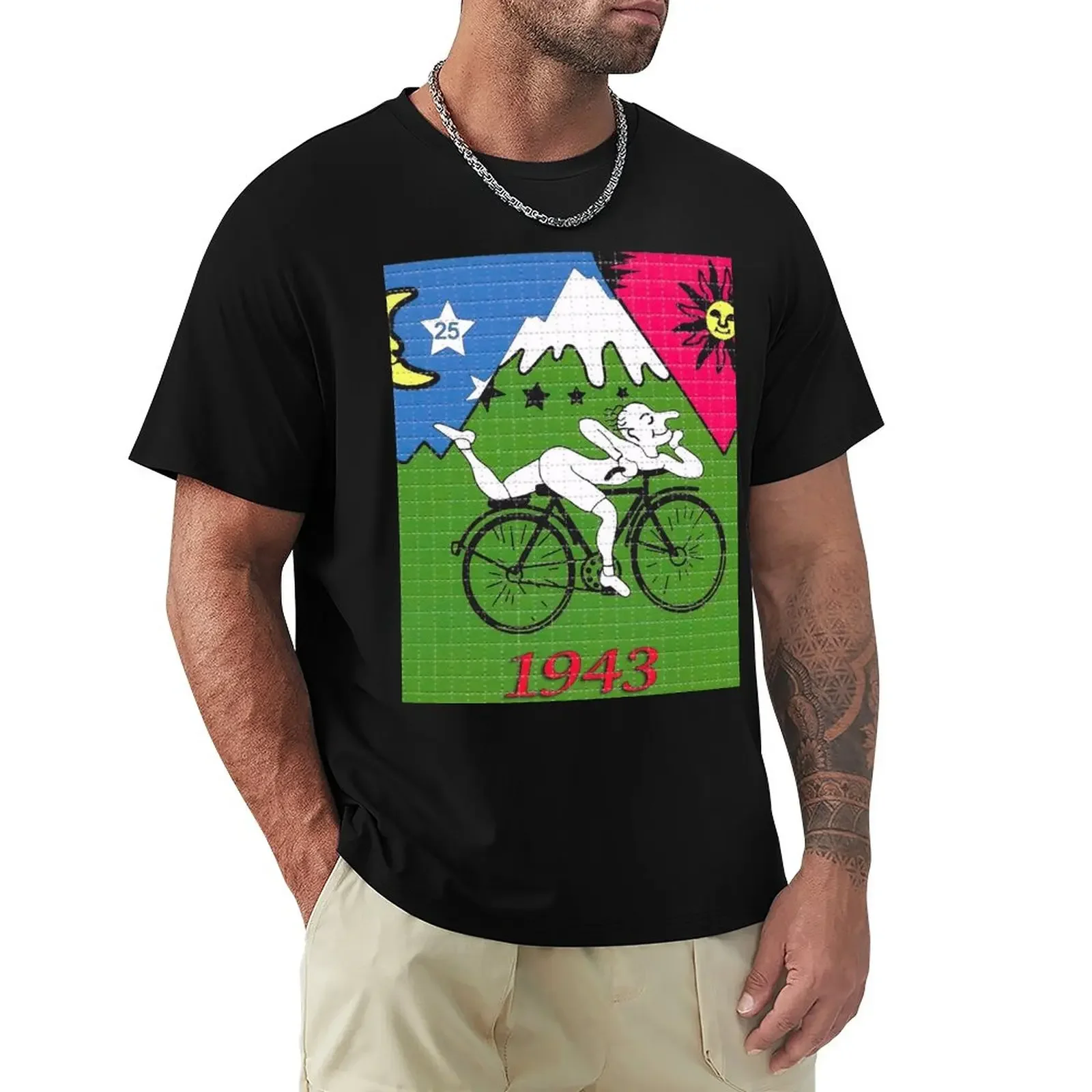 LSD - Albert Hofmann - Bicycle Day T-Shirt man clothes graphic t shirts Tee shirt summer top mens graphic t-shirts pack