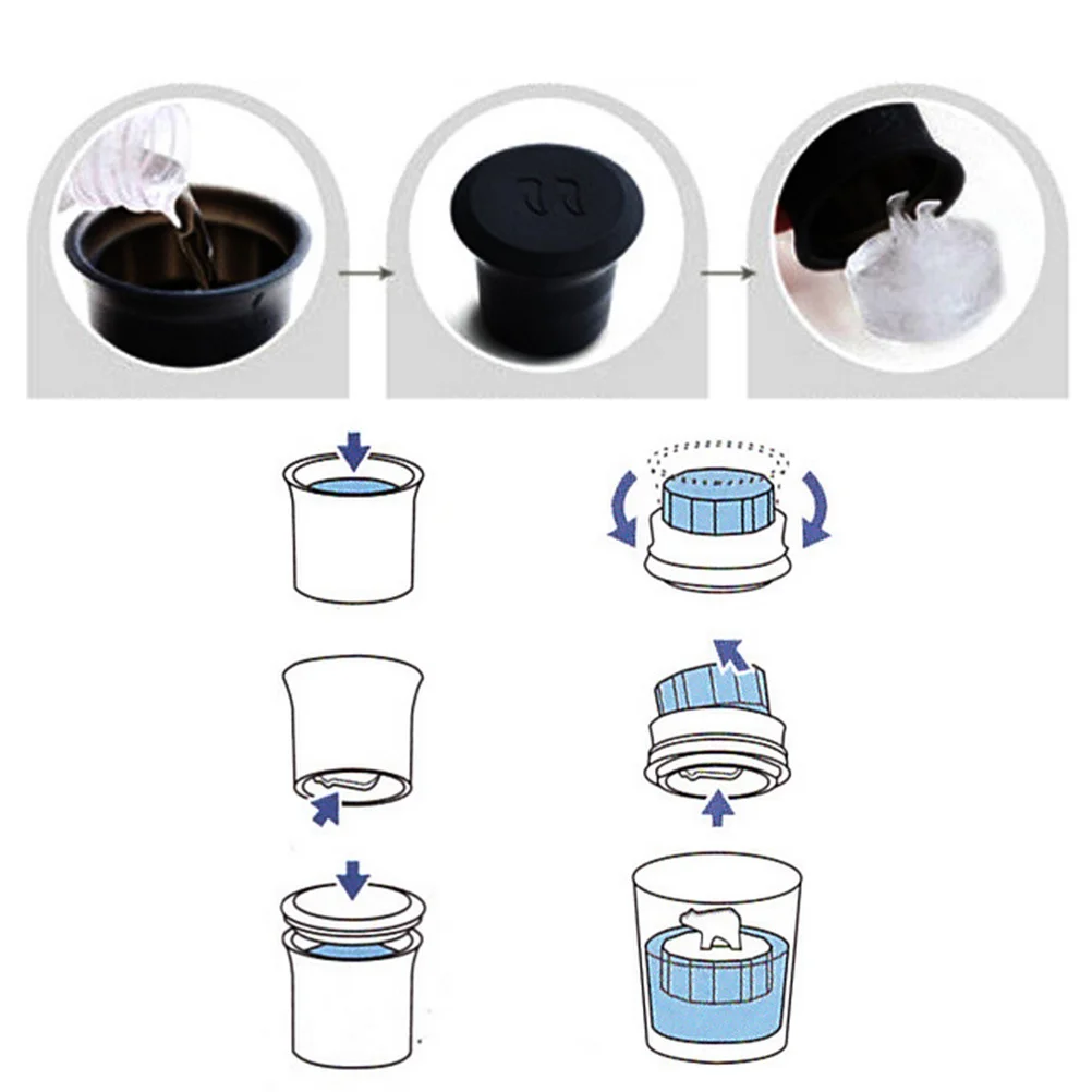 

2Pcs Silicone Ice Cubes Maker Funny Penguin Bear Design 6.9x6.9x6cm Easy Clean Perfect for Home Bars Ice Cube Mold