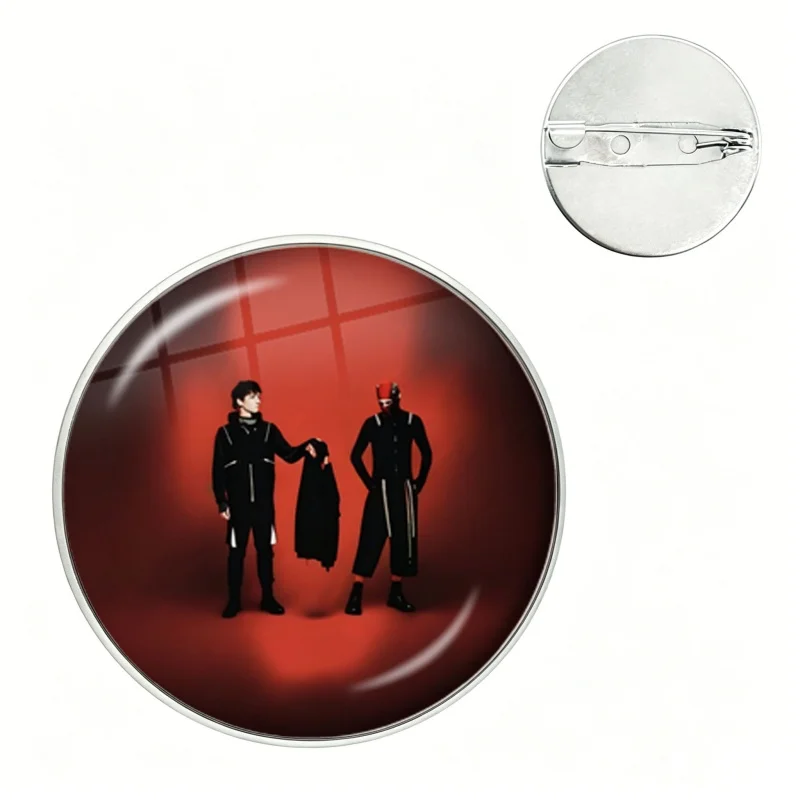 C-Clancy T-Twentys One P-Pilots Glass Badges Button Round Creative Pin Brooch Badge Bag Decor Accessories Fans Collect Gifts