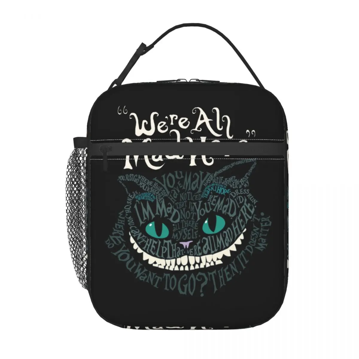 

Custom Cheshires Anime Cat Insulated Lunch Bags for Work School Cartoon Resuable Cooler Thermal Lunch Box Men