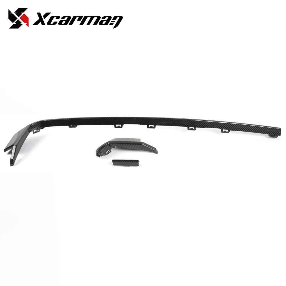 3pcs Dry Carbon Fiber Rear Bumper Trim Diffuser Protector Strip For BMW M3 M4 G80 G82 G83 Sedan Coupe Convertible Car Styling