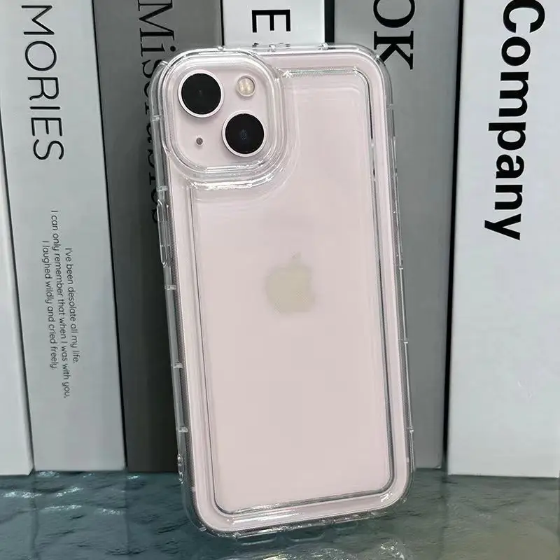 Transparent Large Hole Airbag Soft Silicone Phone Case For iPhone 14 13 12 11 Pro Max XS Max Xr 7 8 Plus SE 2020 MINI