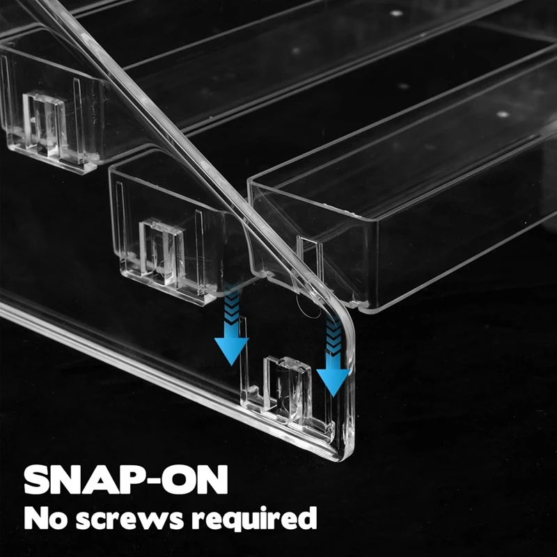 2Pcs Clear Paint Storage Box With Paint Brush Holder, 7 Craft Paint Storage Rack, Miniature Paint Rack For Paint Storage