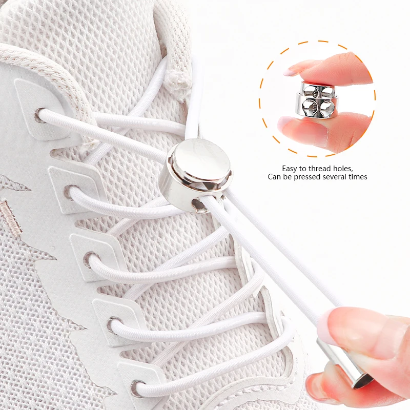 No Tie Shoe Laces For Sneakers Round Shoelaces Without Ties Perfect for Sports and Fitness Enthusiasts Lazy Shoes Lace Elastic