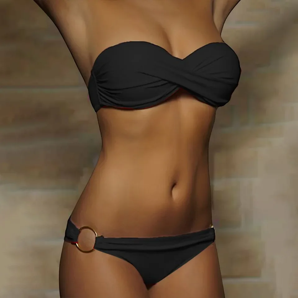 2024 Bikini sexy Due pezzi Costume da bagno Costumi da bagno Donna brasiliana Estate Abiti da spiaggia Costume da bagno Push Up Bikini Set Biquini