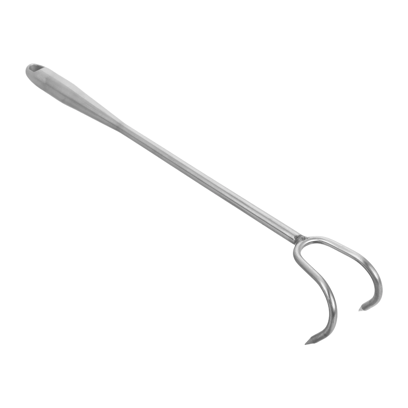 

Ergonomic Handle Stainless Steel Meat Hook Bbq Grilling Flipping Turner Heavy Duty For Outdoor Barbecues And Cooking Activities