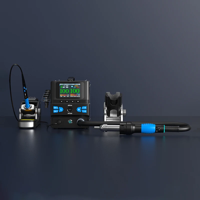 

AiXun HT316 Hot Air Desoldering Station with T225 2 in 1 Handle for Mobile Phone Repair BGA CPU PCB Professional Repair Tools