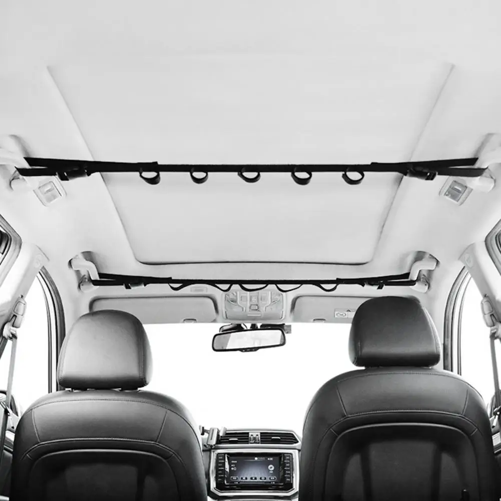 Car Clothes Hanger Bar Rear Trunk Hanging Rope for Coat Suit Auto SUV Telescopic Cloth Racks Outdoor Camping Travel Accessories