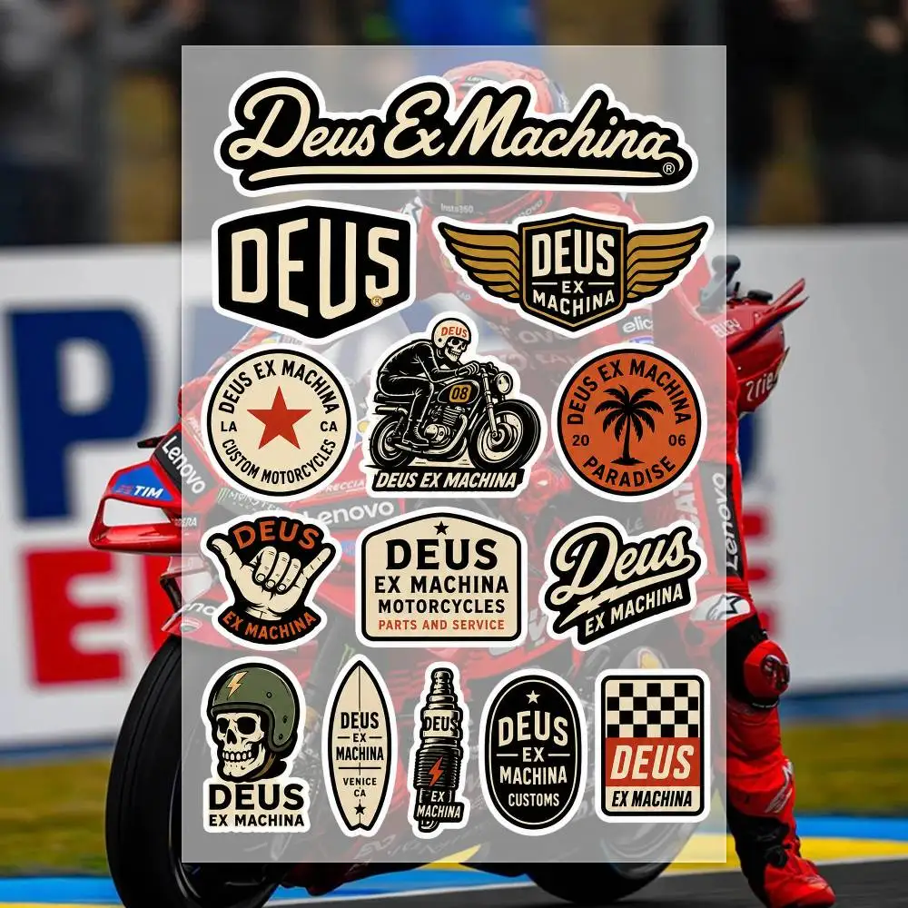 D-Deus ex M-Machina  Decal Set High Quality Printed and Cut Stickers Motorcycle Sticker