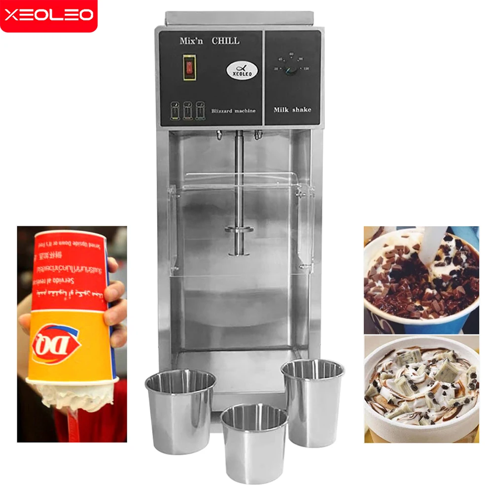 XEOLEO 350W MC Flut Eis Mixer 3400rpm Flut Eis Mixer Stufenlos Einstellen Blizzard Eis Maschine
