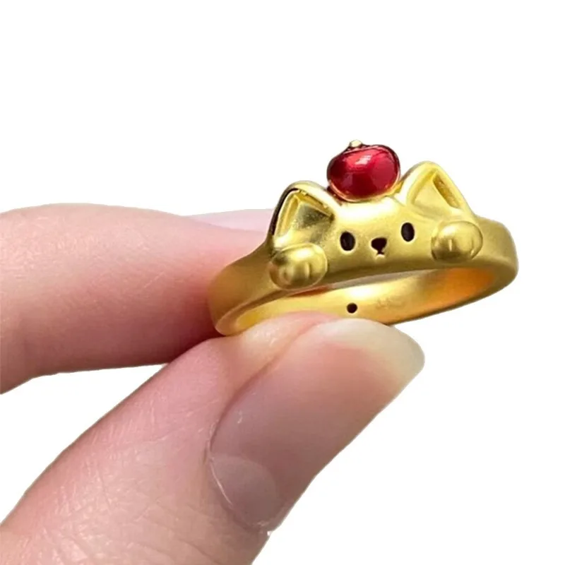 Cartoon Cute Dripping Oil Mouse Ring Fashionable, Simple, Versatile Finger Ring Light Luxury, Small and High End Jewelry