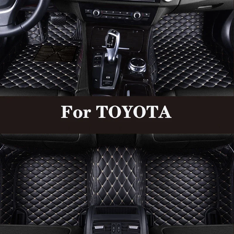 

Full Surround Custom Leather Car Floor Mat For TOYOTA Previa Tundra Vios Fortuner Kluger CHR Tacoma Supra Sai Yaris Auto Parts