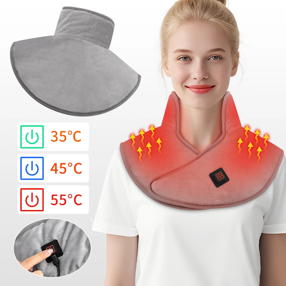 

Electric Heating Shoulder Neck Pad Thermal Compress Cervical Shawl Heated Back Warm Wrap Tool Neck Back Heated Relax Pad