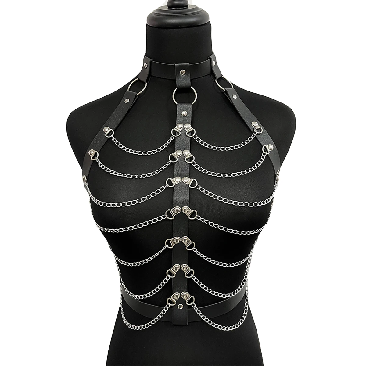 Sexy Lingeries for Woman Chest Harness Belt Leather Lingerie Body Harness Bra Bondage Fetish Clothing Garter Goth Accessorie