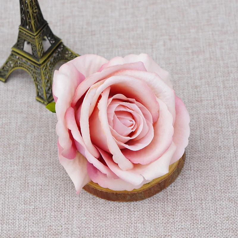 10Pc Artificial Flowers Velvet Rose Head DIY Wreath Home Party Wedding Flower Wall Background Decoration Holiday Hat Accessories