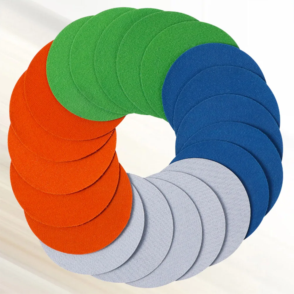 

20pcs Self Adhesive Sandpaper Circular Pads Hook Loop Sanding Discs Double Side Flocking Frosted 3000 5000 7000 10000 Grit For