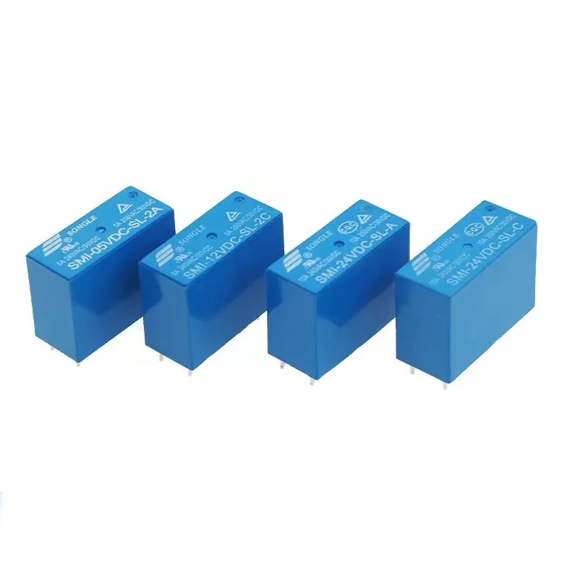 50PCS/Lot SMI - 05V 12V 24VDC-SL -A -C -2C 5A 10A Relay 12VDC SMI-05VDC-SL-A 4PIN SMI-12VDC-SL-C 5PIN SMI-24VDC-SL-2C 8PIN