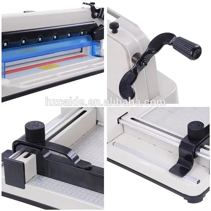 WD 858A3 Heavy Duty Manual Paper Cutter Desktop Guillotine Trimmer for Office School Home Use Precision Cutting Tool Fast