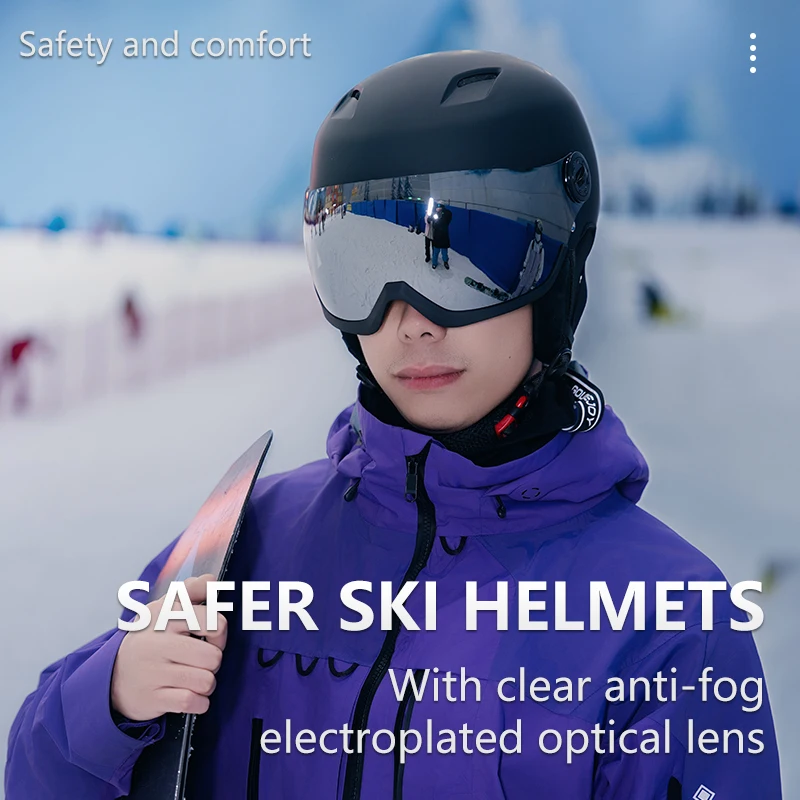 Casco de esquí ultraligero para hombre, mujer y niño, gafas con visera para Snowboard, monopatín, motocicleta, moto de nieve, novedad de 2024