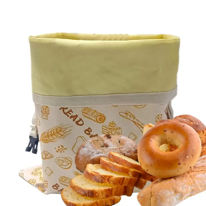 

Natural beeswax preservation Bread Bag for Homemade Bread Eco friendly Food Storage Bags Reusable Bread Bags with Drawstring